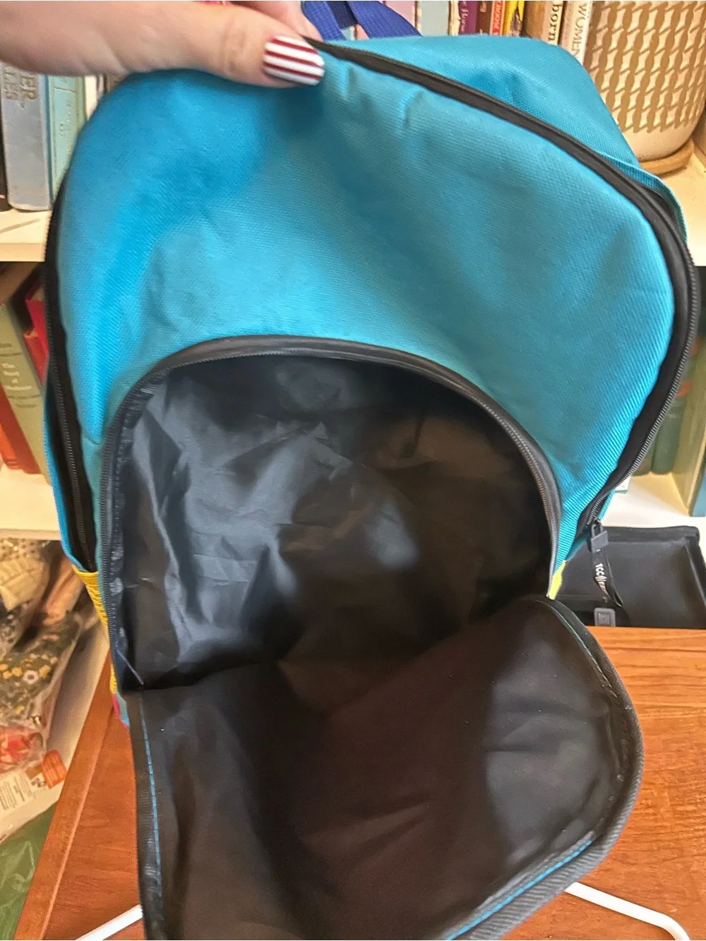 Colorblock Backpack - Pink & Teal